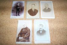 LOT 5 CARTES DE VISITES ANNEES 1890