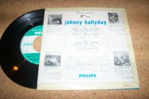 DISQUE 45 TOURS 4 TITRES JOHNNY HALLYDAY 