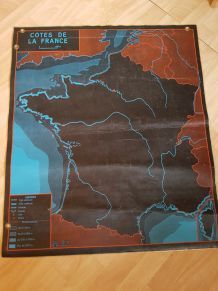 Carte scolaire vintage La Seine