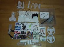Wii+ Manettes+ Jeux+ Wii Fit +accessoires
