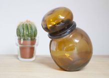 flacon en verre ambré LEVER bouchon rond