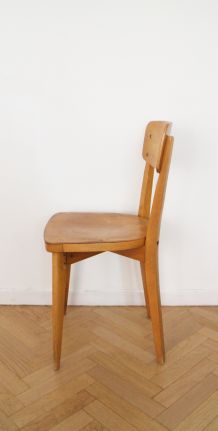 Chaise vintage 70's aux pieds compas design scandinave