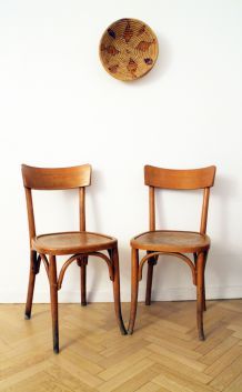 Paire de Chaises bistrot Baumann vintage années 50 