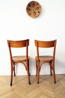 Paire de Chaises bistrot Baumann vintage années 50 