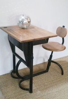 Bureau vintage évolutif pour enfant