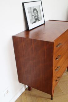 Commode vintage scandinave pieds compas 60s