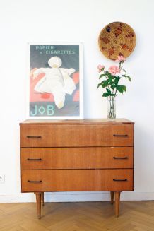 Commode coiffeuse vintage 60's pieds compas