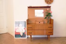 Commode coiffeuse vintage 60's pieds compas