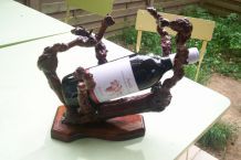 PORTE VIN DE TABLE EN BOIS DE CEP DE VIGNE 