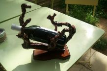 PORTE VIN DE TABLE EN BOIS DE CEP DE VIGNE 