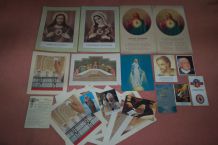 LOT ancien papiers religieux vrac 