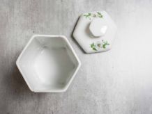 pot en porcelaine pour coton tige salle de bain