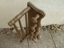 porte manteau, 5 patères vintage 1960 en bois