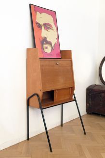 Secretaire bureau vintage Jacques Hitier 1950