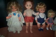 LOT 6 POUPEES DONT BELLA ET GEGE + COUFFIN d'occasion 