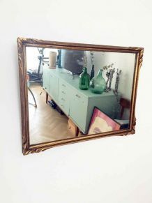 Miroir vintage doré 70's