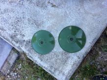 Abat jour industriels des années 70 en tolle émaillée 