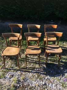 Lot de 6 Chaises bistrots style Baumann