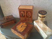 Lot de 5 coffrets rétro