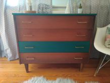 Commode vintage scandinave bois-vert