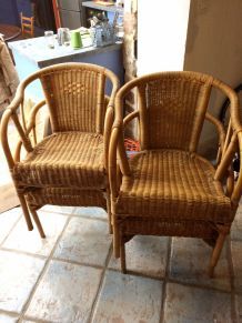 Fauteuils en rotin