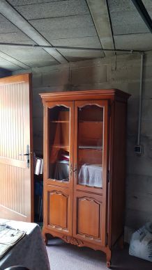 Bibliothèque en merisier massif