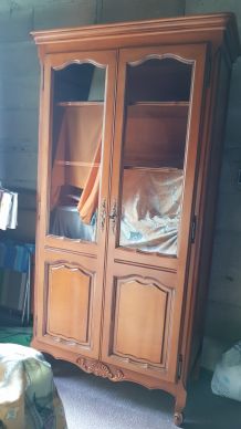 Bibliothèque en merisier massif