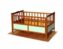 Lit enfant en chêne, vintage années 50