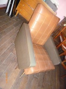 salon vintage skai canape 2 fauteuils 1960