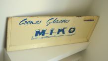 Plaque publicitaire pour les Crèmes Glacées MIKO, années 50's