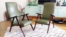 Paire de fauteuils scandinave vintage 1950's