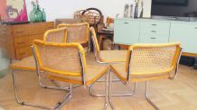 Lot de 4 Chaises design Cesca B32 par Marcel Breuer