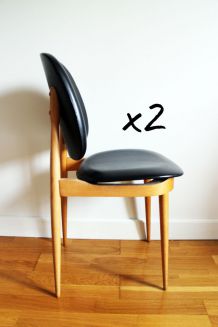 Paire de chaises design Pierre Guariche