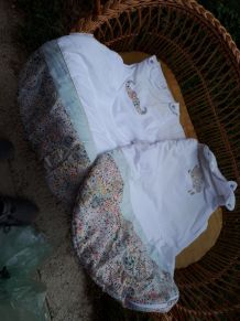 Beceau en osier a roulette 