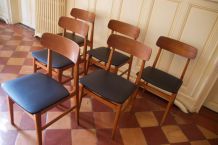 Série de six chaises scandinaves Ulferts