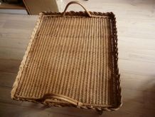 desserte/table roulante osier bambou