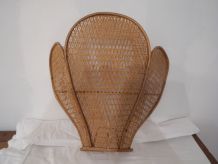 Rare applique en Osier Vintage 70'S