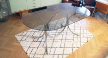 Grande Table ovale au style Marcel Breuer années 60/70