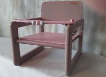 chaise poupée en bois