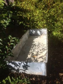 Jardinière, grand bac en Zinc, meuble de serre