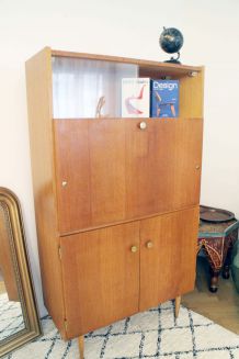 Secrétaire bureau vintage années 60 style scandinave