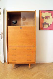 Secrétaire bureau vintage années 60 style scandinave