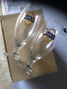 Verres à bière Gold