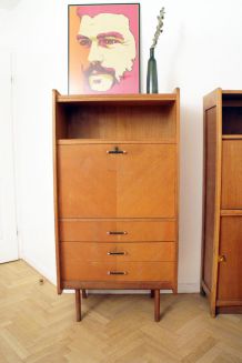 Secrétaire bureau vintage  scandinave 3 tiroirs 50's