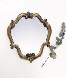 Miroir doré ancien 50's