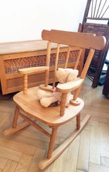 Rocking chair vintage enfant 70's