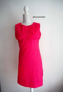 Robe babydoll rose fuchsia fluo vintage 60's