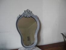 Miroir ancien en Bois Patiné pour déco de charme style Shabby