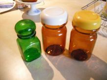 bocaux marrons vintage