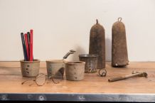 Lot de 3 anciennes faisselles en terre émaillée.